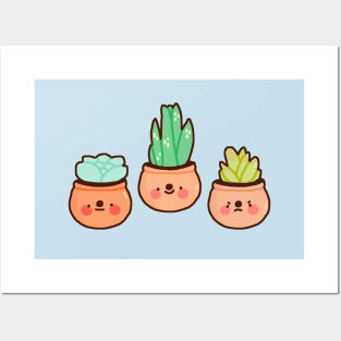 Succulent Trio Posters and Art